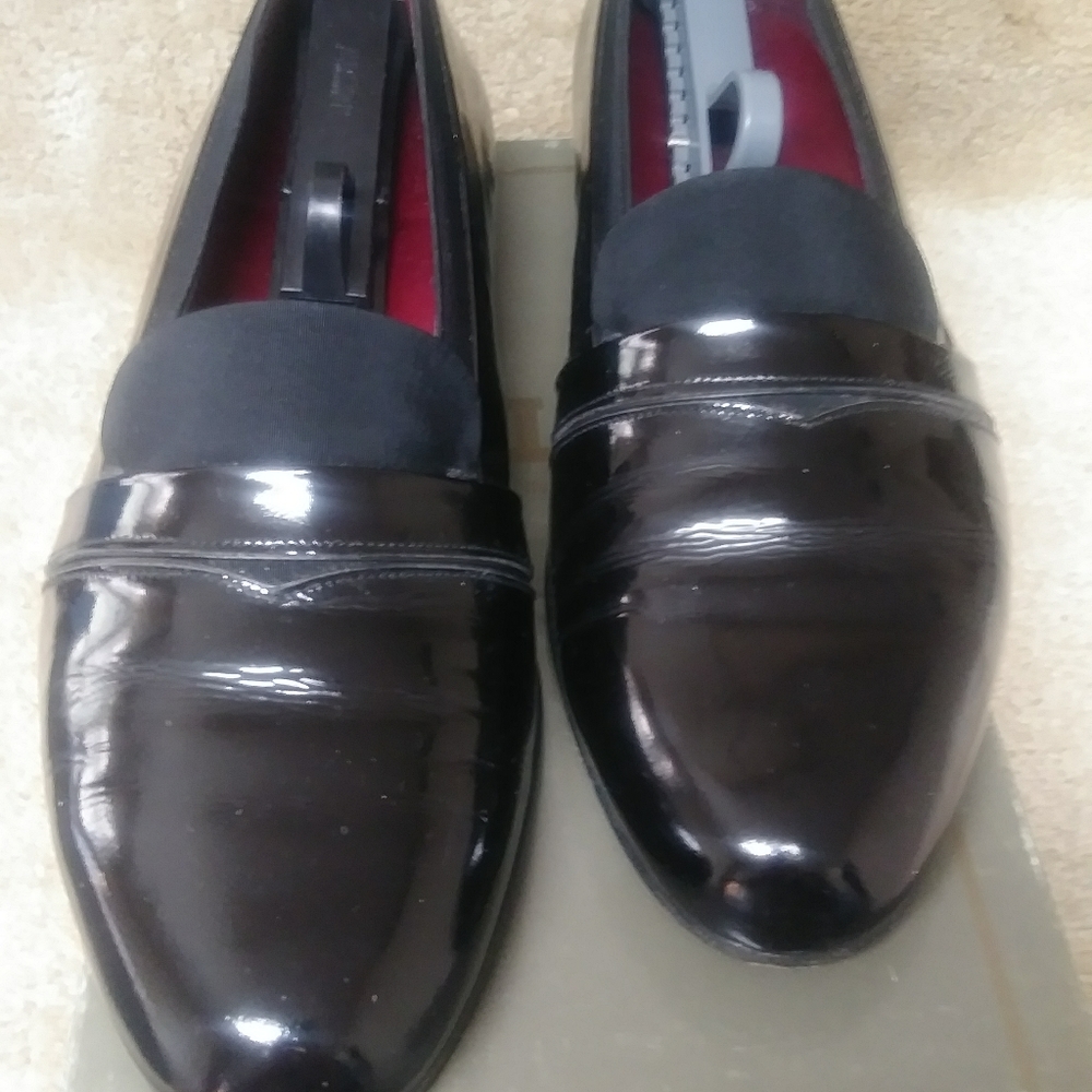 Bally Mens Black Tuxedo Shoes Size 11